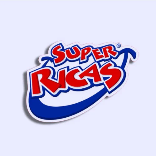 Logo suoper ricas marca de papas